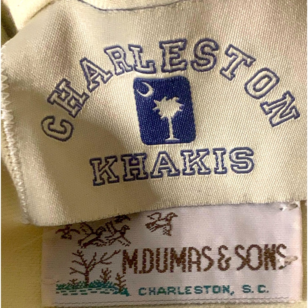 CHARLESTON KHAKIS Coral Striped Seersucker Shorts - Size 35 Waist - Picture 3 of 7